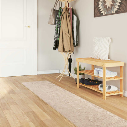 Rug Runner MARSA Beige 50 x 400 cm Polyester and PVC