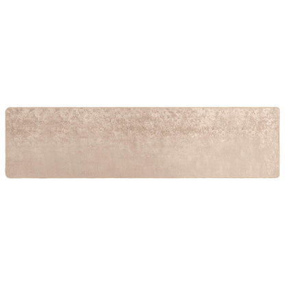 Rug Runner MARSA Beige 50 x 450 cm Polyester and PVC