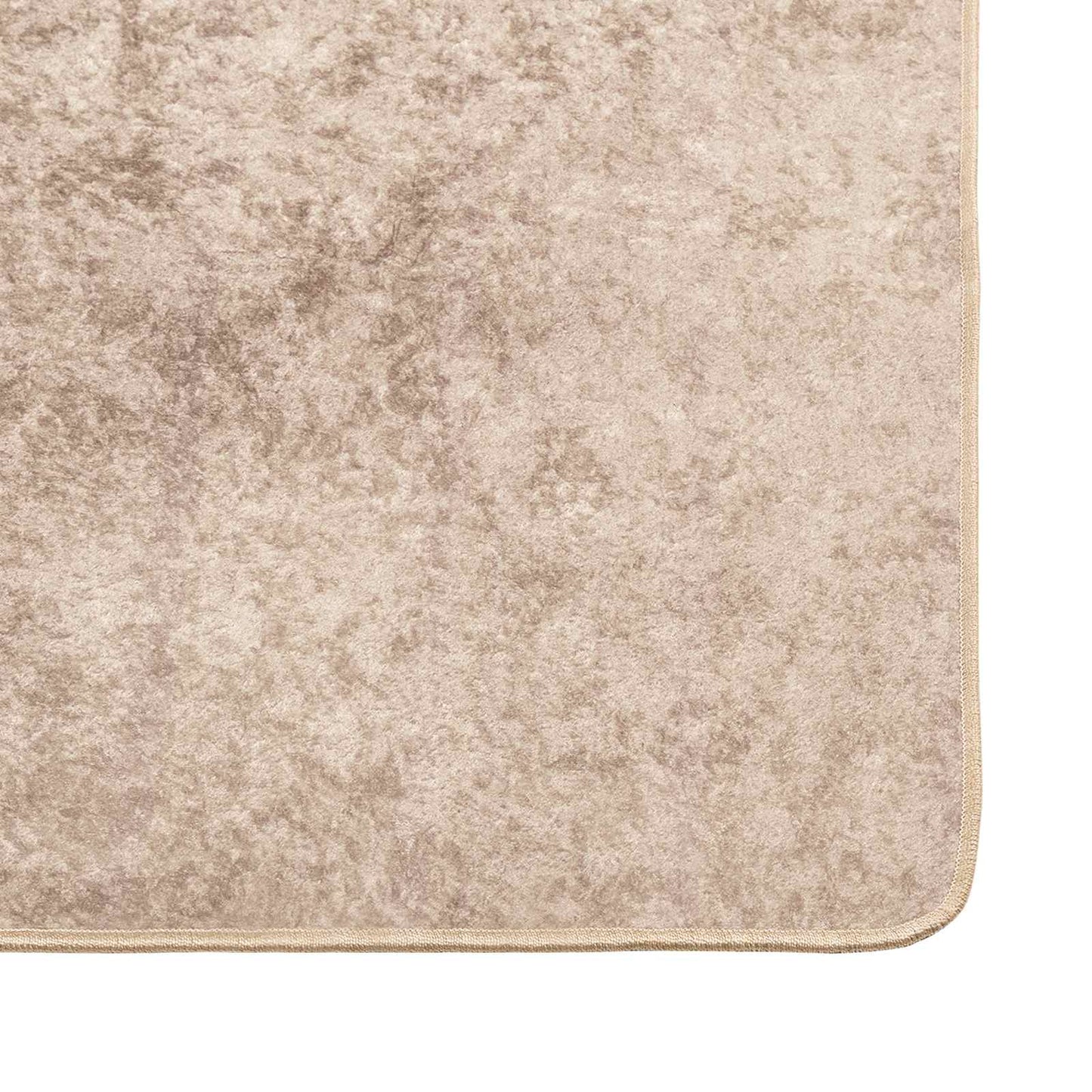 Rug Runner MARSA Beige 80 x 150 cm Polyester and PVC