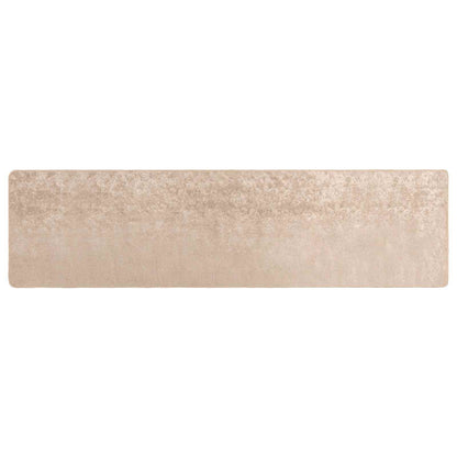 Rug Runner MARSA Beige 80 x 300 cm Polyester and PVC