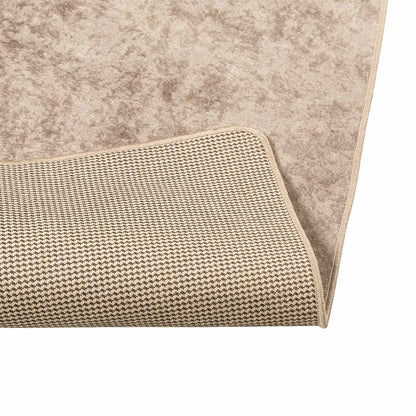 Rug Runner MARSA Beige 80 x 350 cm Polyester and PVC