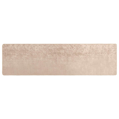Rug Runner MARSA Beige 80 x 350 cm Polyester and PVC