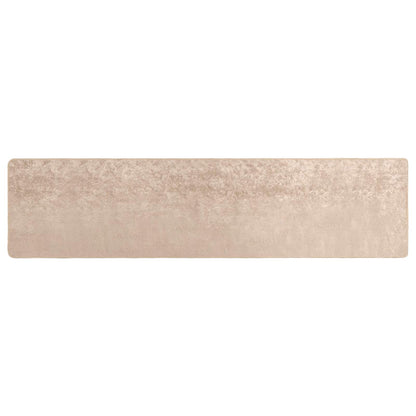 Rug Runner MARSA Beige 80 x 450 cm Polyester and PVC