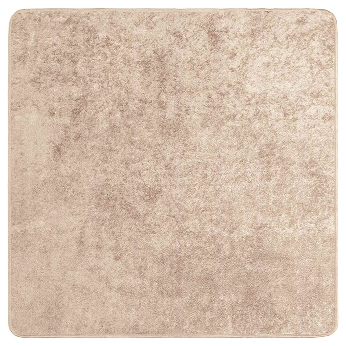 Rug Runner MARSA Beige 100 x 100 cm Polyester and PVC