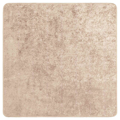 Rug Runner MARSA Beige 100 x 100 cm Polyester and PVC