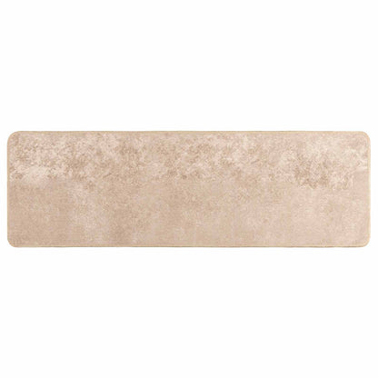 Rug Runner MARSA Beige 100 x 300 cm Polyester and PVC