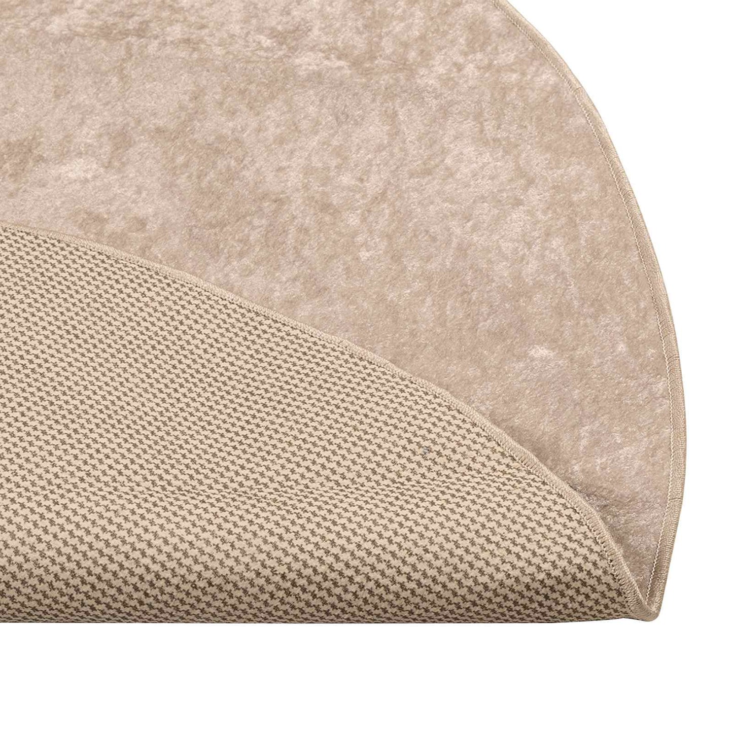 Rug Runner MARSA Beige 120 x 120 cm Polyester and PVC