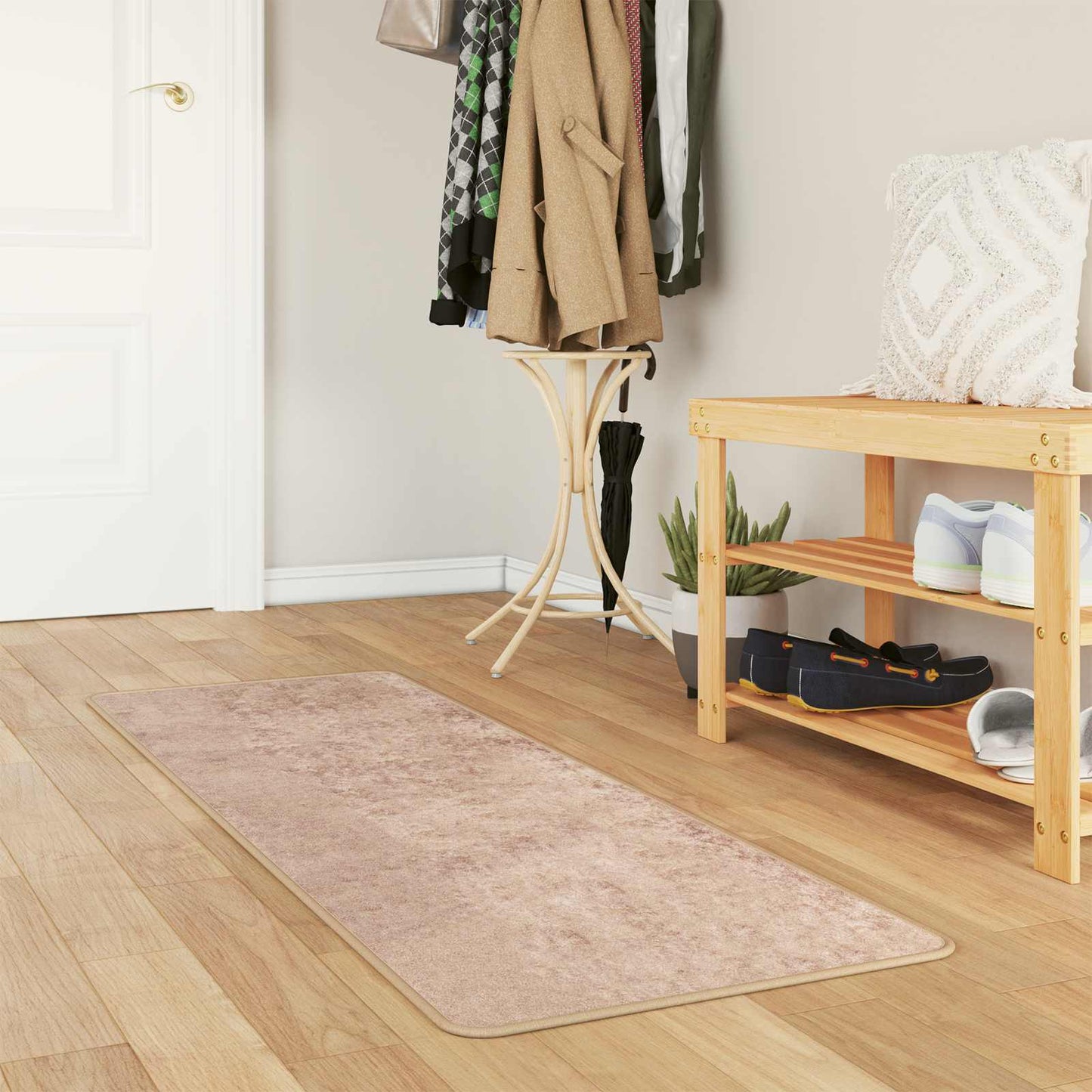 Rug Runner MARSA Sand 50 x 150 cm Polyester and PVC
