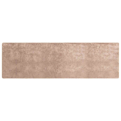 Rug Runner MARSA Sand 80 x 250 cm Polyester and PVC