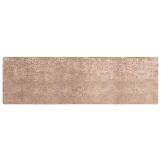 Rug Runner MARSA Sand 80 x 250 cm Polyester and PVC