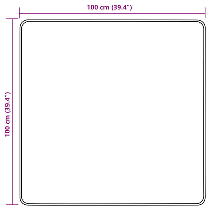 Rug Runner MARSA Sand 100 x 100 cm Polyester and PVC