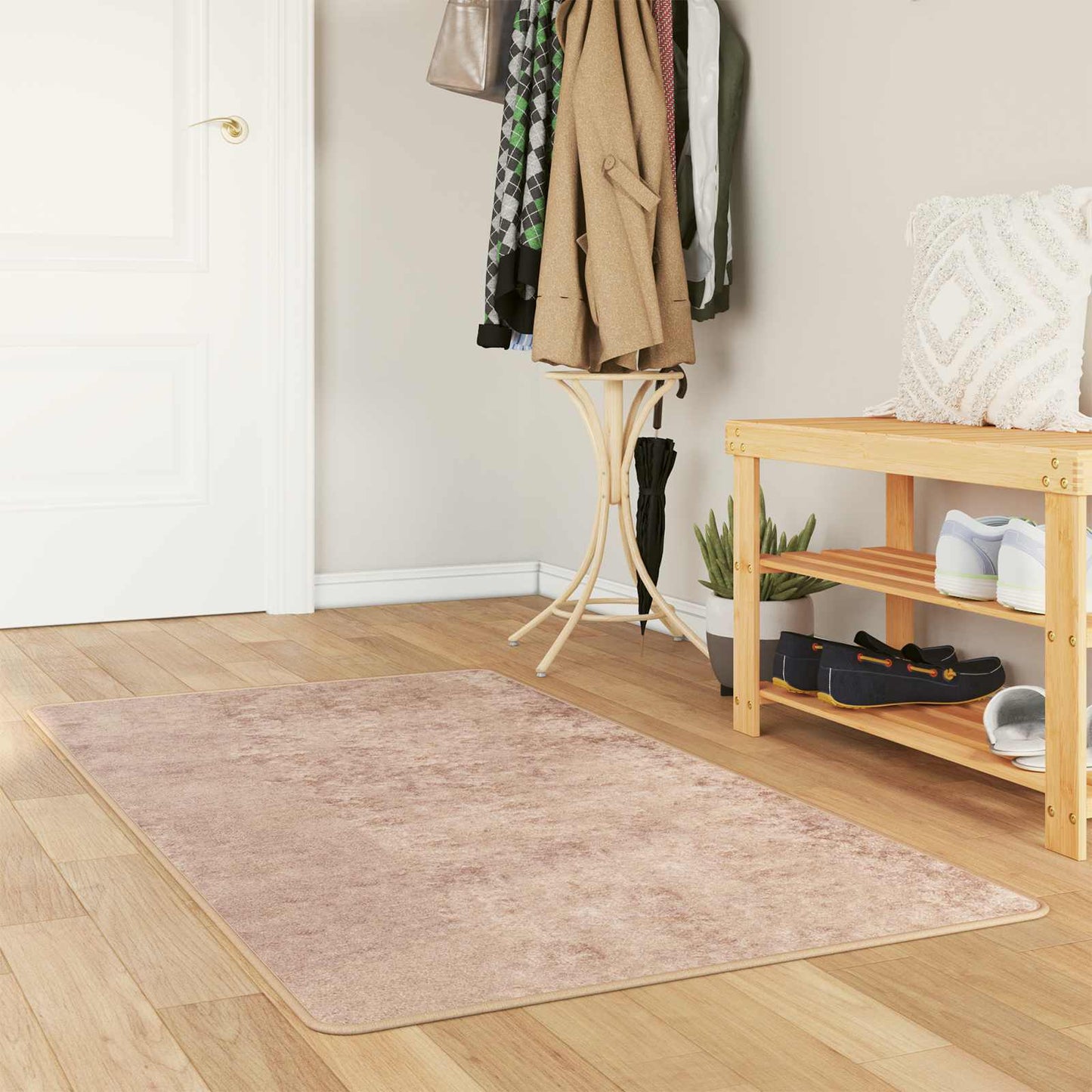 Rug Runner MARSA Sand 100 x 200 cm Polyester and PVC