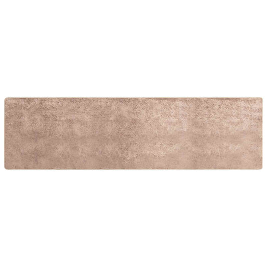 Rug Runner MARSA Sand 100 x 400 cm Polyester and PVC