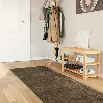 Rug Runner MARSA Forest Green 80 x 250 cm Polyester and PVC
