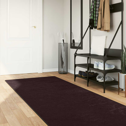 Rug Runner MARSA Anthracite 100 x 350 cm Polyester and PVC