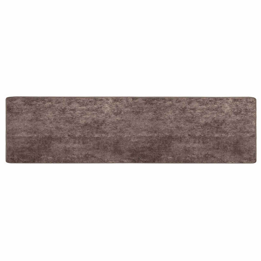 Rug Runner MARSA Grey 80 x 400 cm Polyester and PVC