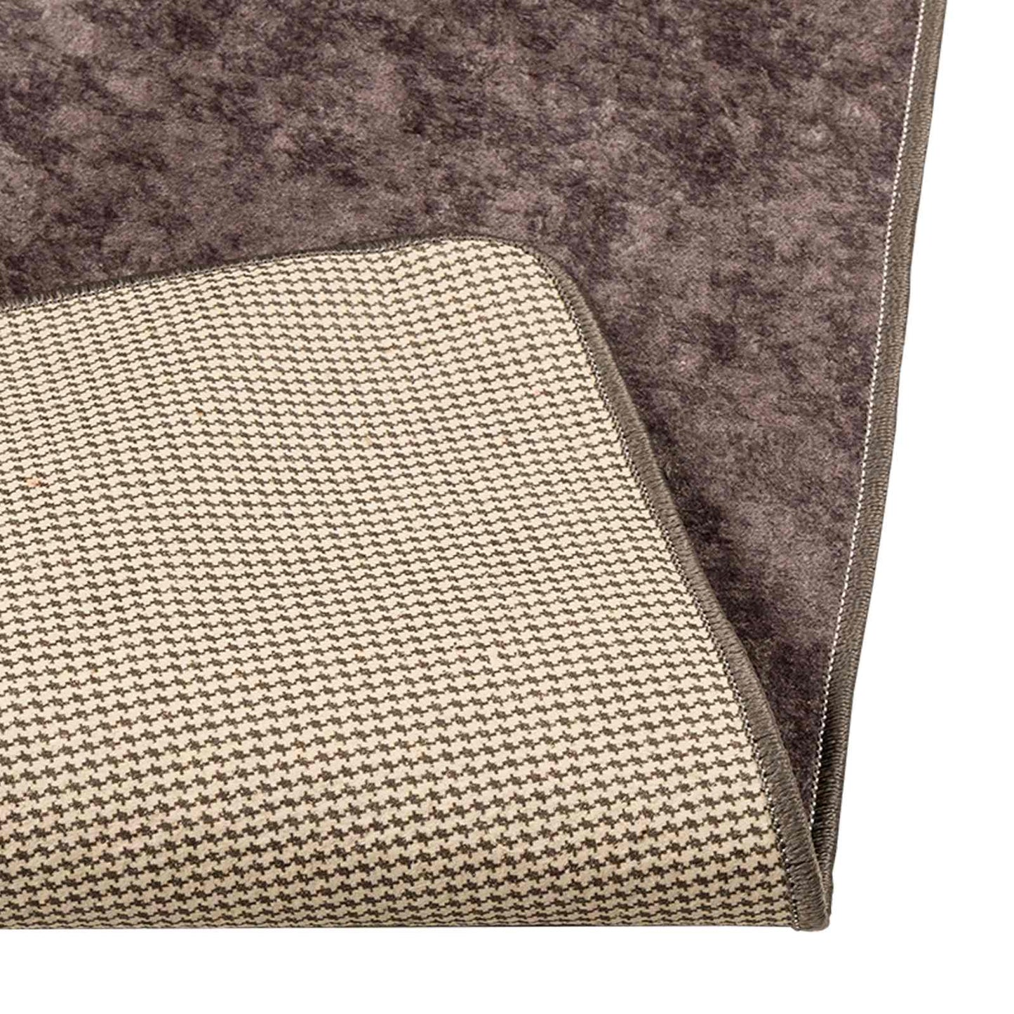 Rug Runner MARSA Grey 100 x 250 cm Polyester and PVC