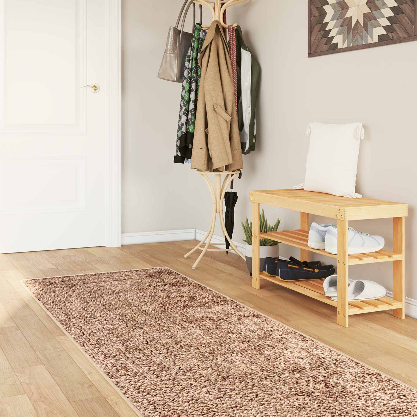 Rug Runner MARSA Yellow 100 x 300 cm Polyester and PVC