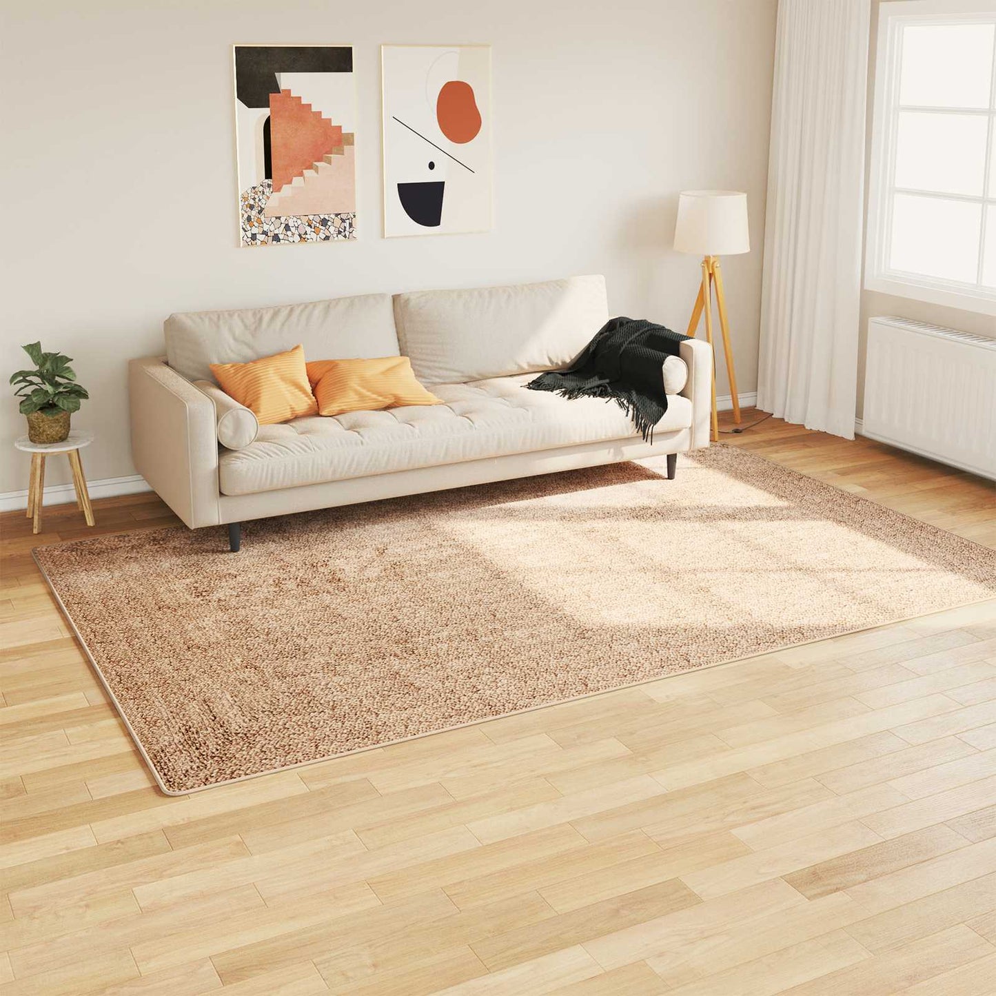 Rug Runner MARSA Yellow 190 x 300 cm Polyester and PVC