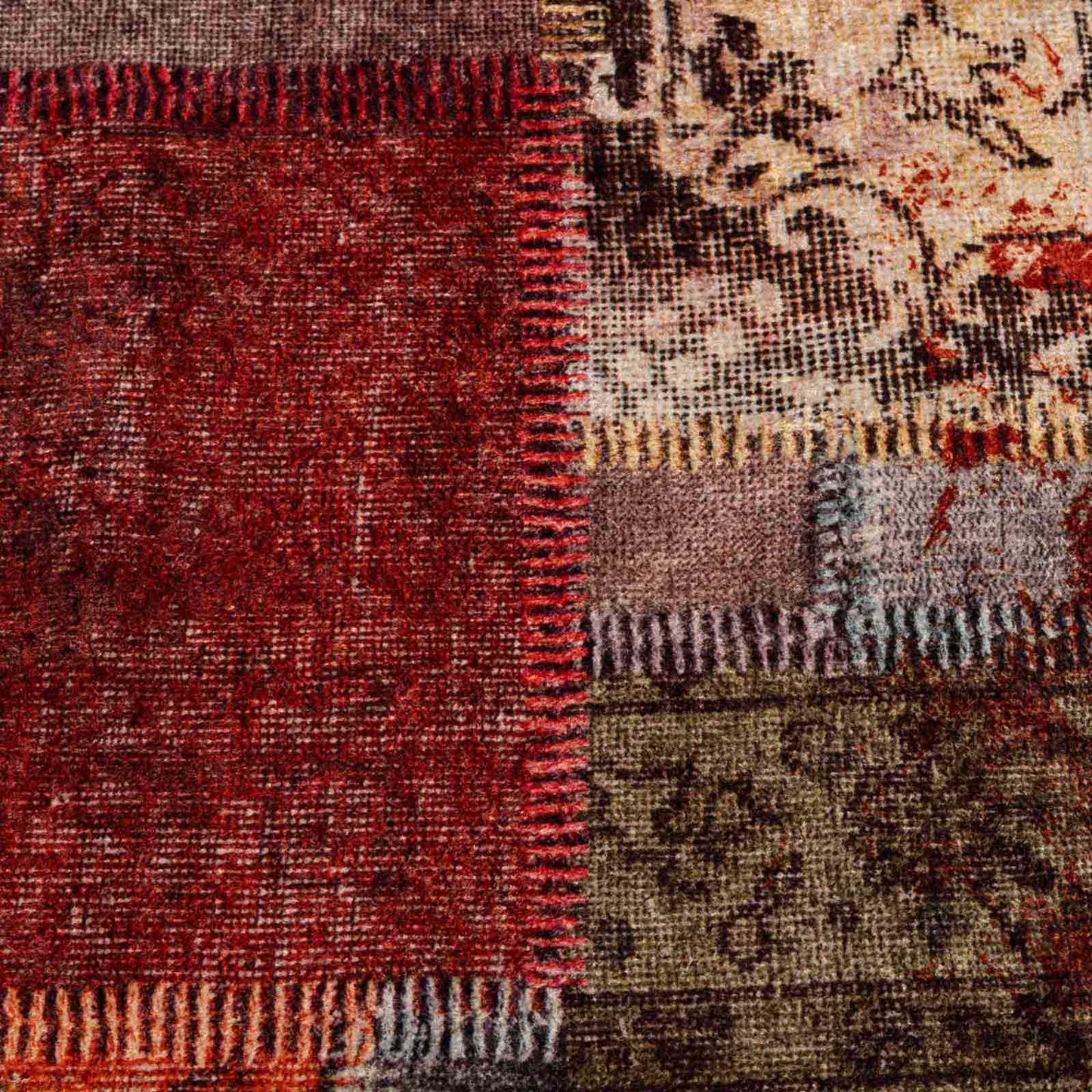Rug Runner MARSA Multicolour 80 x 400 cm Polyester and PVC