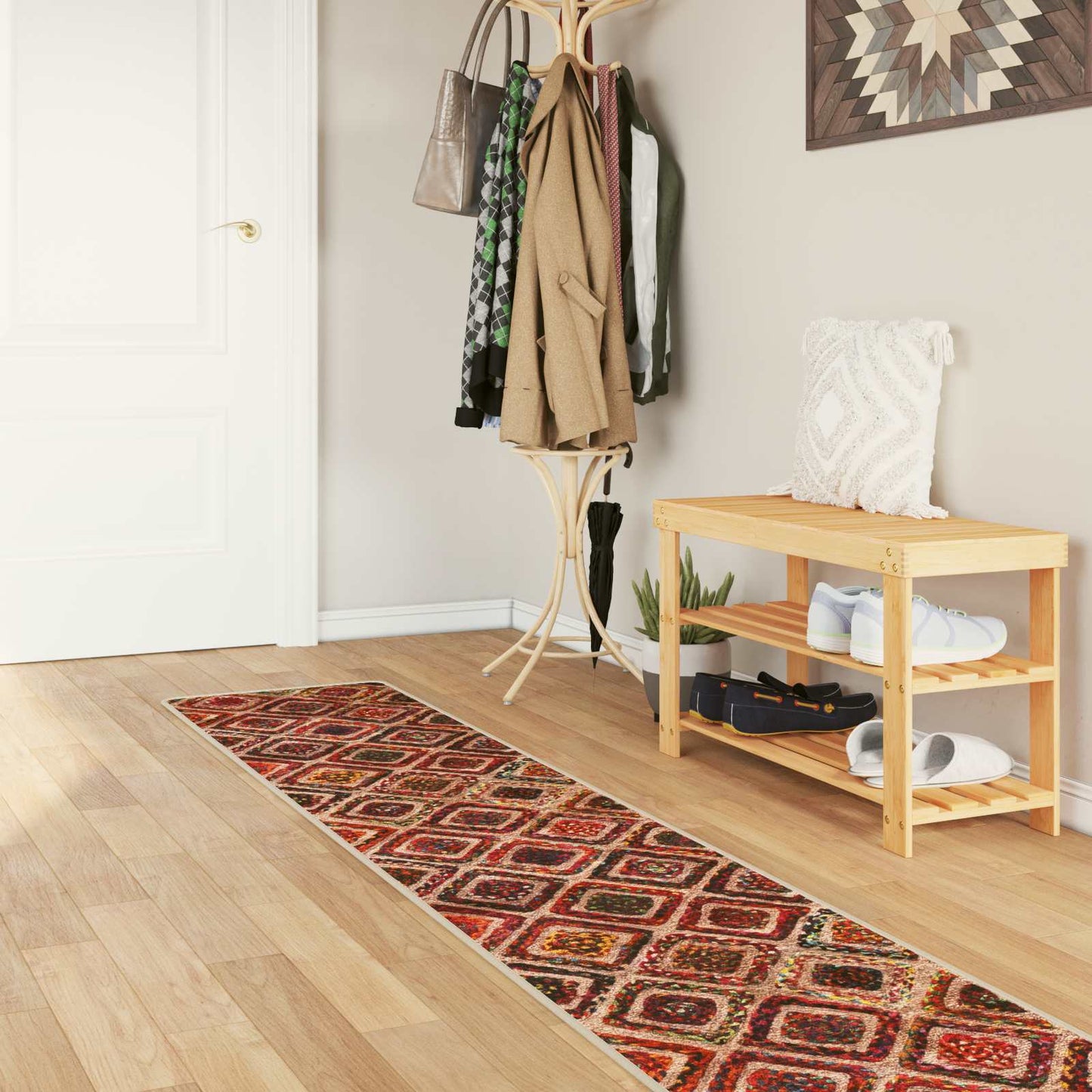 Rug Runner MARSA Multicolour 50 x 300 cm Polyester and PVC