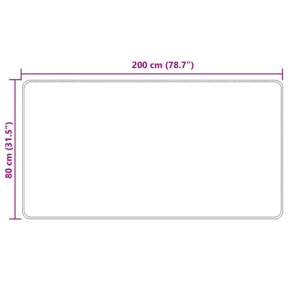 Rug Runner MARSA Multicolour 80 x 200 cm Polyester and PVC