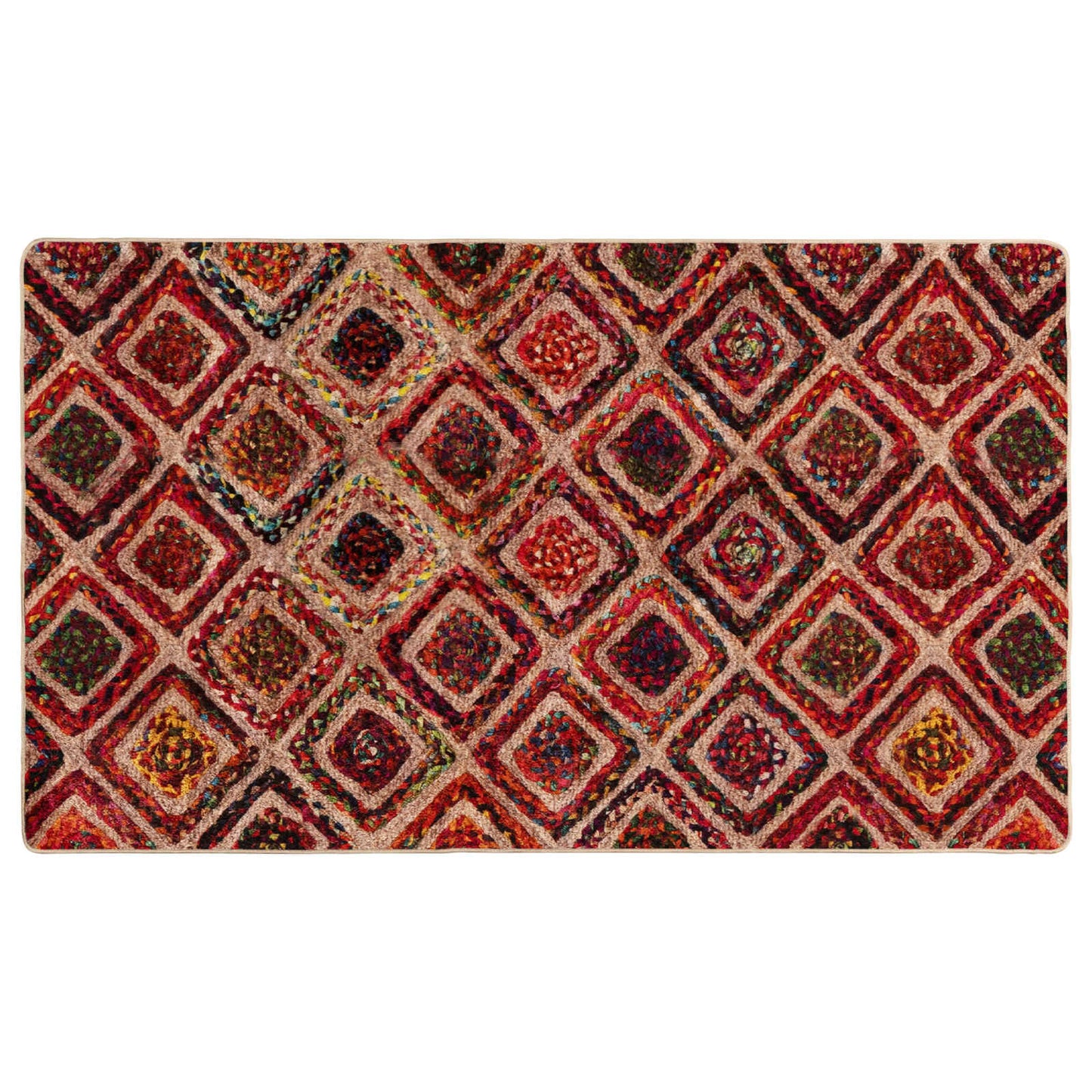 Rug Runner MARSA Multicolour 80 x 200 cm Polyester and PVC