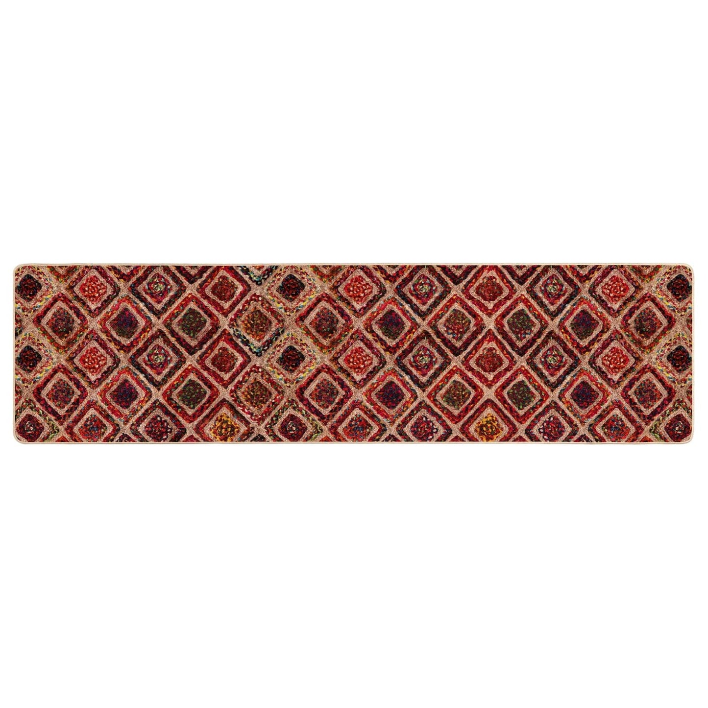 Rug Runner MARSA Multicolour 80 x 450 cm Polyester and PVC