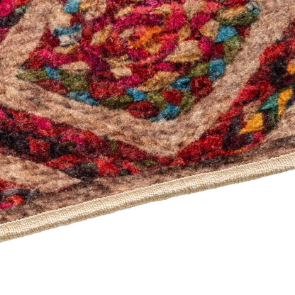 Rug Runner MARSA Multicolour 100 x 150 cm Polyester and PVC