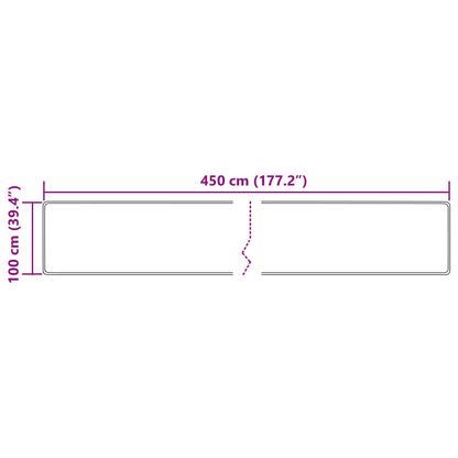 Rug Runner MARSA Multicolour 100 x 450 cm Polyester and PVC