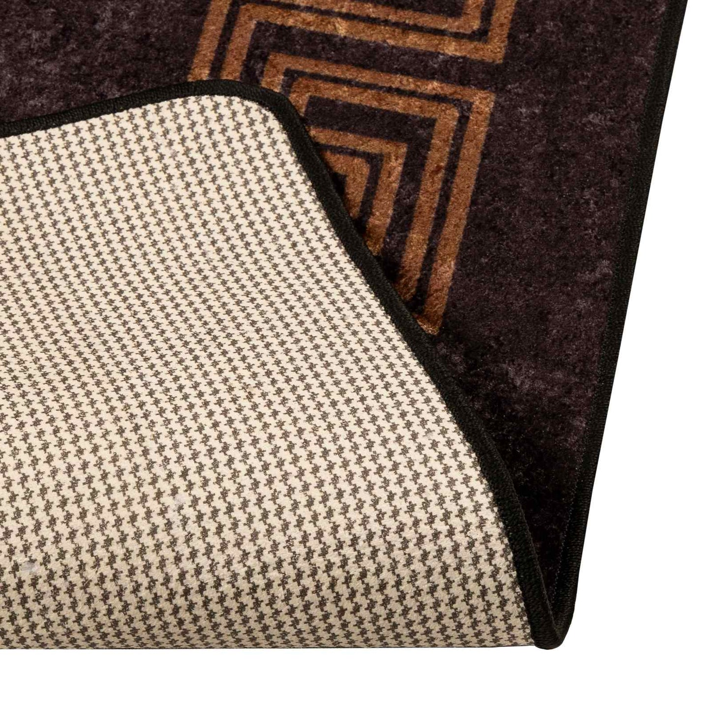 Rug Runner MARSA Black 50 x 150 cm Polyester and PVC