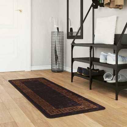 Rug Runner MARSA Black 50 x 150 cm Polyester and PVC