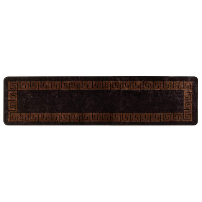 Rug Runner MARSA Black 50 x 200 cm Polyester and PVC