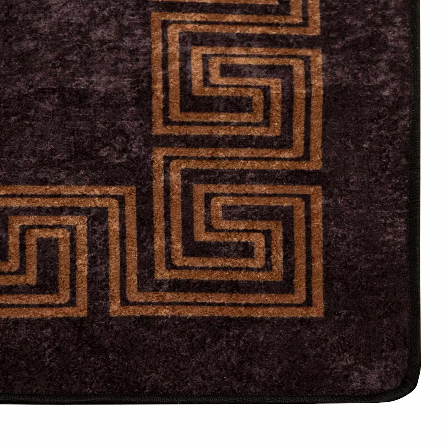 Rug Runner MARSA Black 50 x 300 cm Polyester and PVC