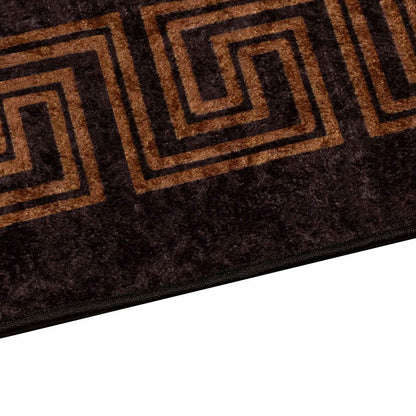 Rug Runner MARSA Black 50 x 350 cm Polyester and PVC