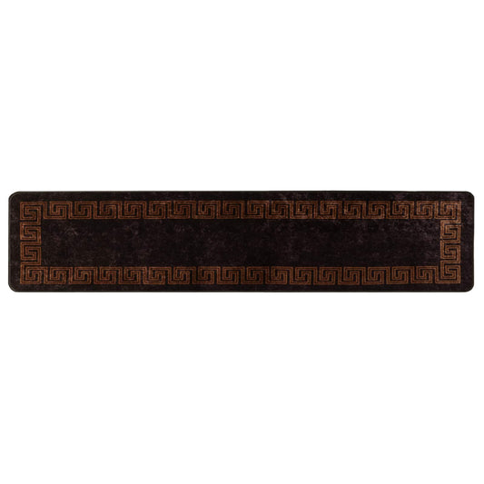 Rug Runner MARSA Black 50 x 400 cm Polyester and PVC