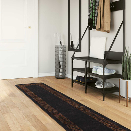 Rug Runner MARSA Black 50 x 450 cm Polyester and PVC