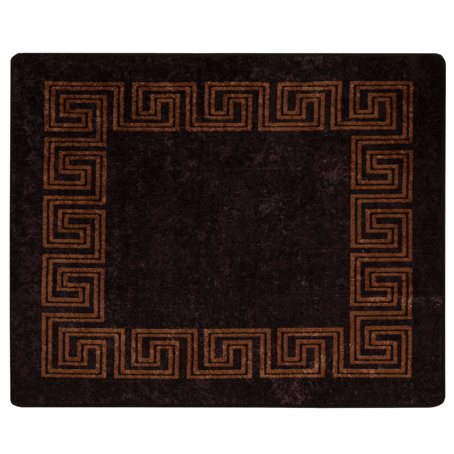 Rug Runner MARSA Black 80 x 100 cm Polyester and PVC
