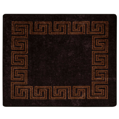 Rug Runner MARSA Black 80 x 100 cm Polyester and PVC