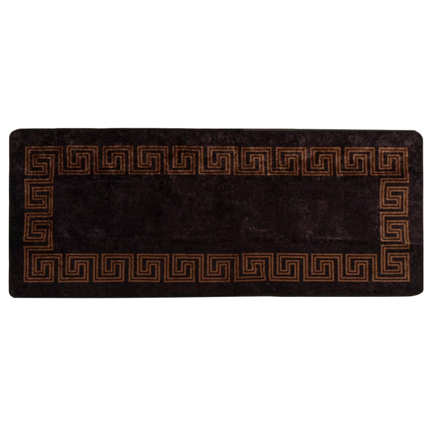 Rug Runner MARSA Black 80 x 200 cm Polyester and PVC