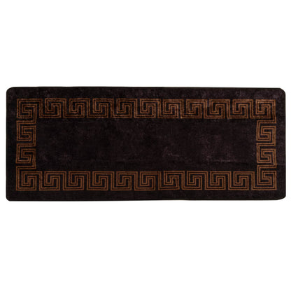 Rug Runner MARSA Black 80 x 200 cm Polyester and PVC
