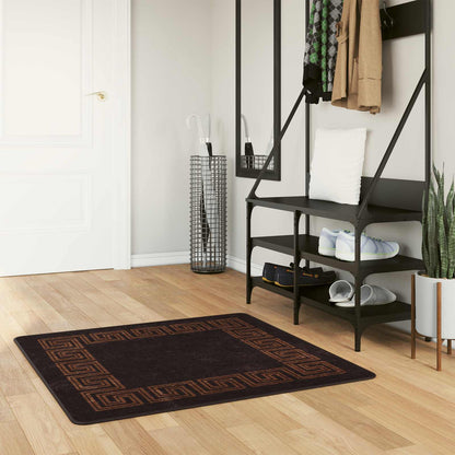 Rug Runner MARSA Black 100 x 100 cm Polyester and PVC