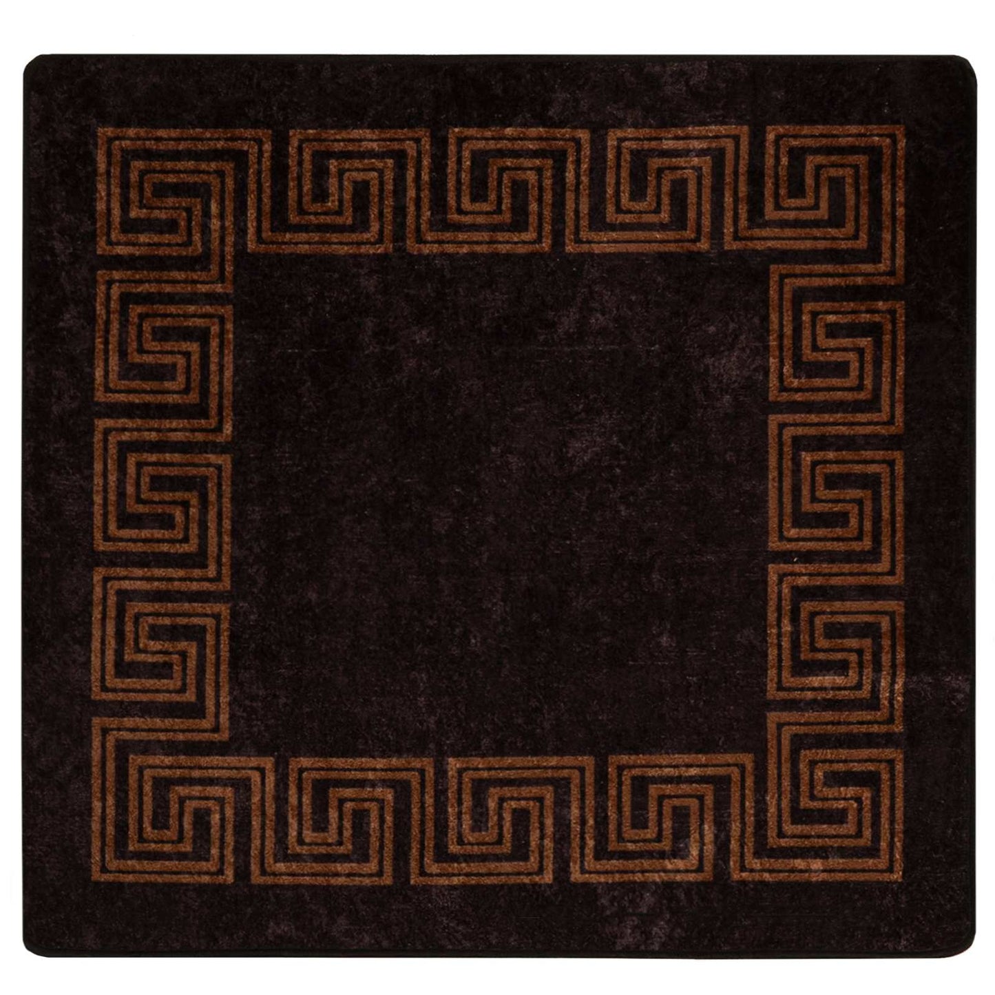 Rug Runner MARSA Black 100 x 100 cm Polyester and PVC