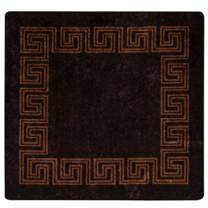 Rug Runner MARSA Black 100 x 100 cm Polyester and PVC