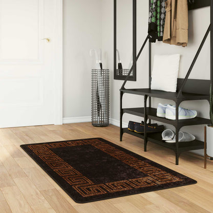 Rug Runner MARSA Black 100 x 150 cm Polyester and PVC