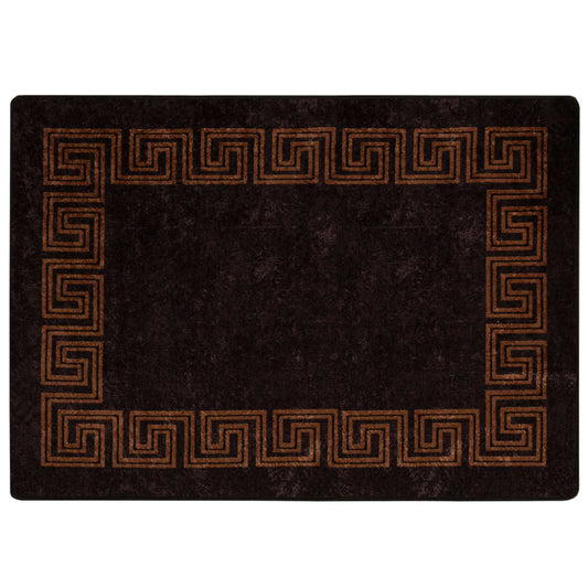 Rug Runner MARSA Black 100 x 150 cm Polyester and PVC