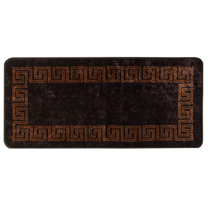 Rug Runner MARSA Black 100 x 200 cm Polyester and PVC