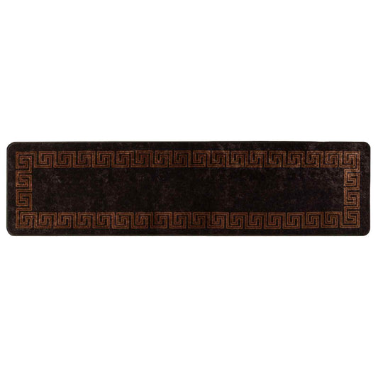 Rug Runner MARSA Black 100 x 350 cm Polyester and PVC