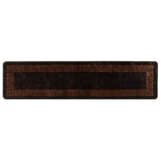 Rug Runner MARSA Black 100 x 450 cm Polyester and PVC