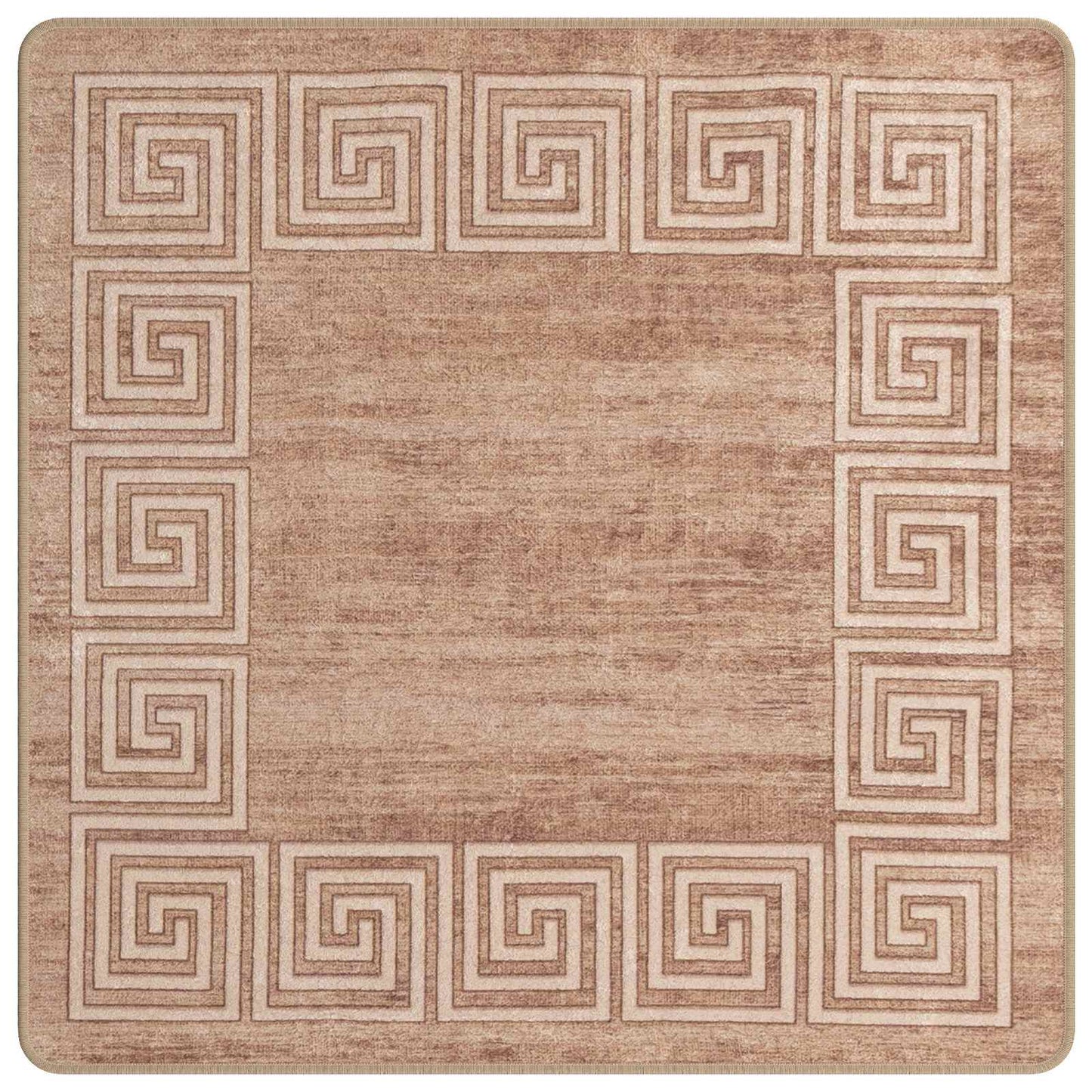 Rug Runner MARSA White 100 x 100 cm Polyester and PVC